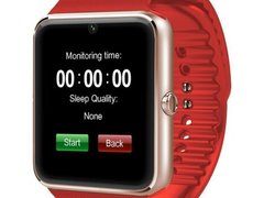 Ceas Smartwatch cu Telefon iUni GT08, Bluetooth, Camera 1.3 MP, Ecran LCD antizgarieturi, Red